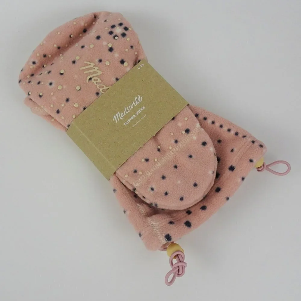 Madewell Slipper Socks Forgotten Petal Pink Cozy Soft NWT